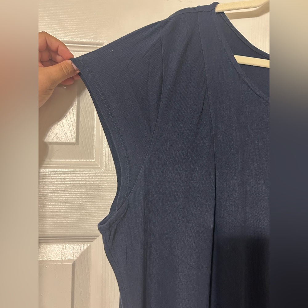Soft Surroundings 3x Navy Blue Dress - Picture 3 of 7